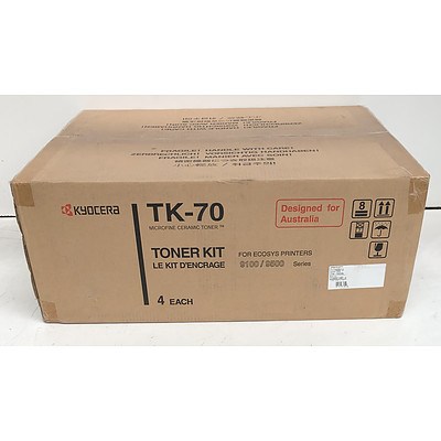 Kyocera TK-70 Toner Cartridges - Lot of Four