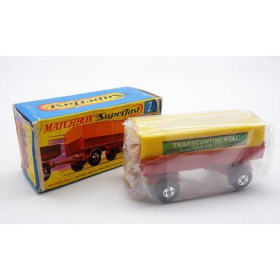 Vintage Matchbox Superfast No 2 'Mercedes Trailer'