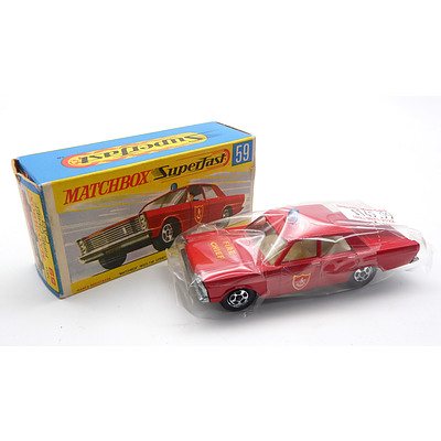Vintage Matchbox Superfast No 59 'Fire Chief Cab'
