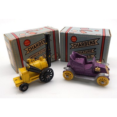 Two Vintage Charbens Miniature Series Models - No 14 1850 Stephensons Rocket and No 6 De Dion Bouton (2)
