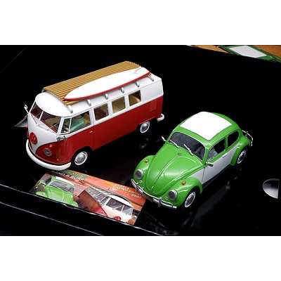 Scalextric, Sand and Surf Volkswagen Two Car Set, Beetle and Camper, 1956/2500, 1:32 Scale Model