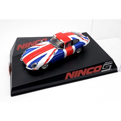 Ninco, Jaguar E Type Coupe Union Jack, 1:32 Scale Model