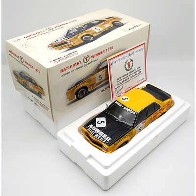 AutoArt, 1975 Holden LH Torana L34, Peter Brock/ Brian Sampson Hardie Ferodo 1000, 5277/6000, 1:18 Scale Model Car