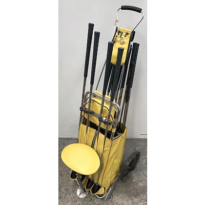 14 Piece PGA Golf Club Set with Buggy