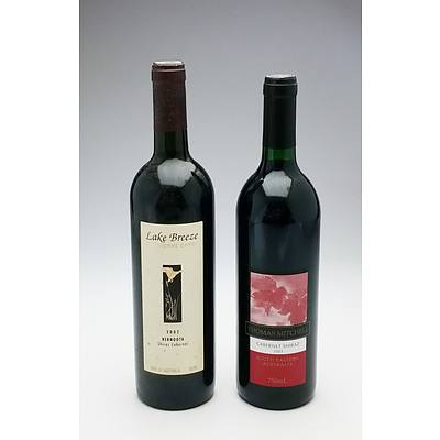 Thomas Mitchell 2003 Cabernet Shiraz and Lake Breeze Bernoota 2002 Shiraz Cabernet (2)