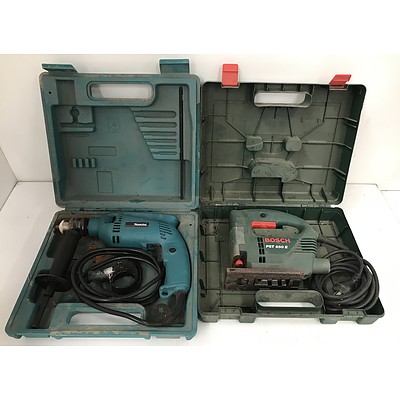 Makita Power Drill adn Bosch Jigsaw