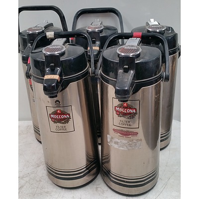Bravilor Bonamat 2.2 Litre Stainless Steel Airpots - Lot of Five
