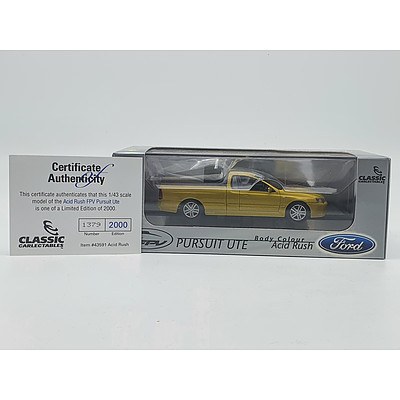 Classic Carlectables - Ford FPV Pursuit Ute Acid Rush 1379/2000 1:43 Scale Model Car