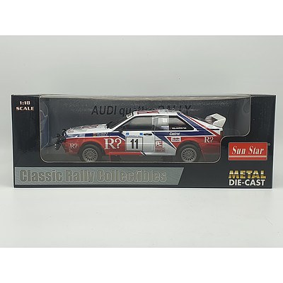 Sun Star - Audi Quattro Rally #11 1982 Rally Acropolis 972/3000 1:18 Scale Model Car