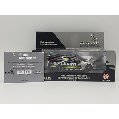 Classic Carlectables - 2008 Holden VE Commodore Paul Dumbrell HSV Dealer Team AutoBarn 1134/1500 1:43 Scale Model Car