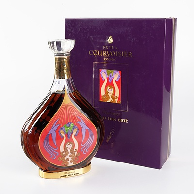 Rare Boxed Erte Edition No 2 Extra Courvoisier Cognac 700ml