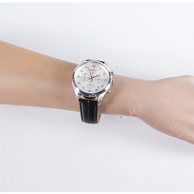 Seiko Chronograph Watch with Leather Band