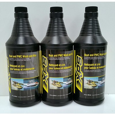 3 Bottles Of Boat And PWC Wash And Wax -Brand New- RRP $18.59 Each
