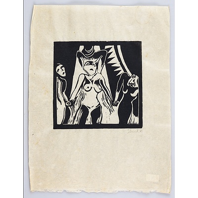 Garry Shead (born 1942), The Circus Series 1983 (5), Linocut