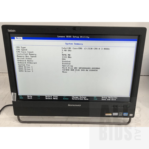 Lenovo ThinkCentre M92z Intel Core i3 (2130) 3.40GHz CPU 23-Inch All-in-One Computer