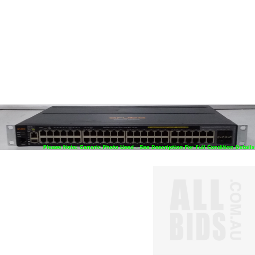 Aruba (J9729A) 2920-48G-PoE+ Switch 48 Port Managed Gigabit Ethernet PoE+ Switch w/ Stacking Module