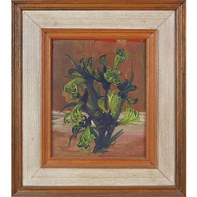 William Fletcher (1924-1983), Black Kangaroo Paw 1971, Oil on Board