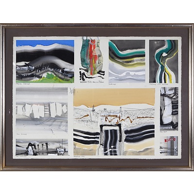 Thomas Gleghorn (born 1925), Captain's Flat Landscape Series 1968, Oil on Paper
