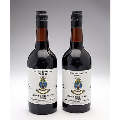 HMAS Shepparton AGSC-03 Commissioning Port - Lot of Two Bottles (2)
