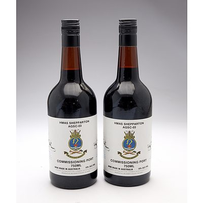 HMAS Shepparton AGSC-03 Commissioning Port - Lot of Two Bottles (2)