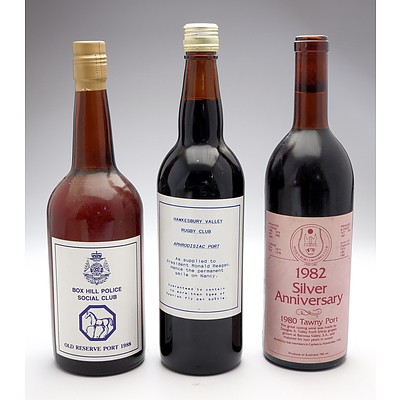 Three Vintage Commemorative Ports (3)