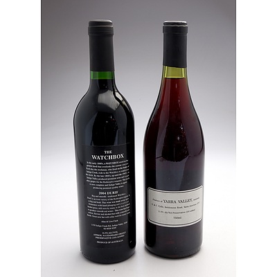 Yarra Burn 1989 Pinot Noir and The Watchbox Indigo Valley 2004 Durif - Two Bottles (2)
