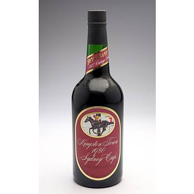 St Halletts 1977 vintage Port 'Kingston Town 1980 Sydney Cup' - 750ml
