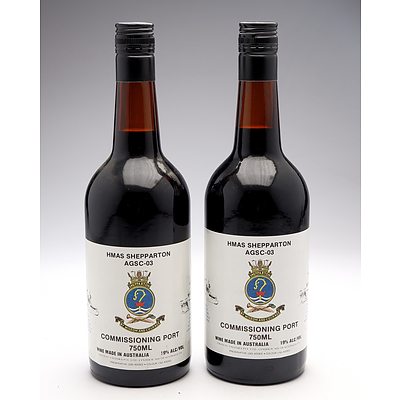 HMAS Shepparton AGSC-03 Commissioning Port - Lot of Two Bottles (2)
