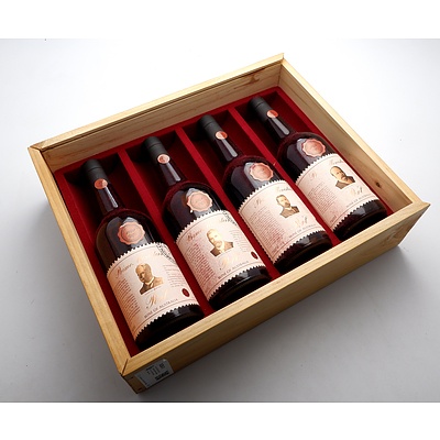 Boxed Four Bottle Set of Wyndham Estate Prime Ministers Port - Barton, Deakin, Watson, Reid