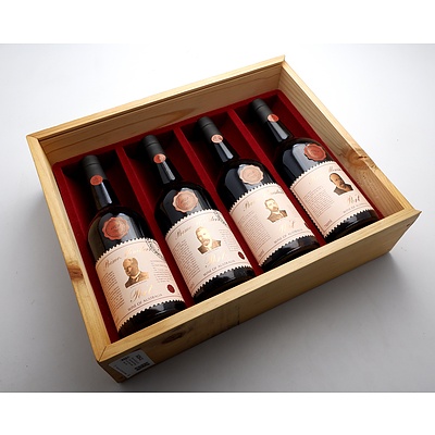 Boxed Four Bottle Set of Wyndham Estate Prime Ministers Port - Barton, Deakin, Watson, Reid
