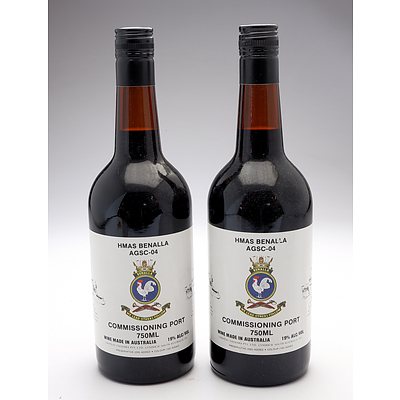 HMAS Benalla AGSC-04 Commissioning Port - Lot of Two Bottles (2)