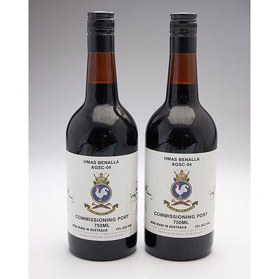 HMAS Benalla AGSC-04 Commissioning Port - Lot of Two Bottles (2)