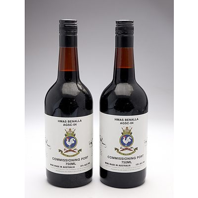 HMAS Benalla AGSC-04 Commissioning Port - Lot of Two Bottles (2)