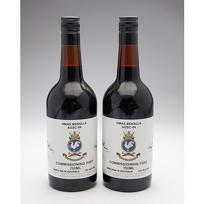 HMAS Benalla AGSC-04 Commissioning Port - Lot of Two Bottles (2)