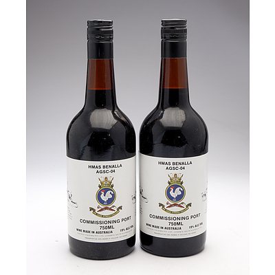 HMAS Benalla AGSC-04 Commissioning Port - Lot of Two Bottles (2)