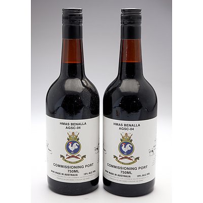 HMAS Benalla AGSC-04 Commissioning Port - Lot of Two Bottles (2)