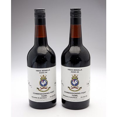 HMAS Benalla AGSC-04 Commissioning Port - Lot of Two Bottles (2)
