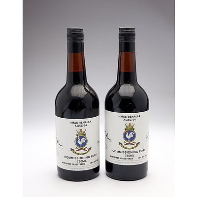 HMAS Benalla AGSC-04 Commissioning Port - Lot of Two Bottles (2)