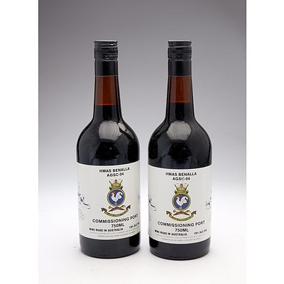 HMAS Benalla AGSC-04 Commissioning Port - Lot of Two Bottles (2)