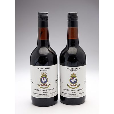 HMAS Benalla AGSC-04 Commissioning Port - Lot of Two Bottles (2)