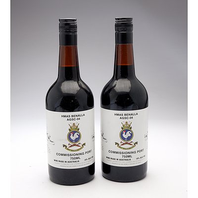 HMAS Benalla AGSC-04 Commissioning Port - Lot of Two Bottles (2)