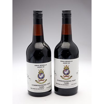 HMAS Benalla AGSC-04 Commissioning Port - Lot of Two Bottles (2)