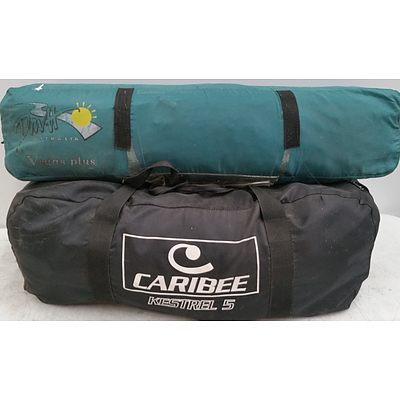 Caribee Kestrel 5 Tent and DMH Vegas Plus Tent