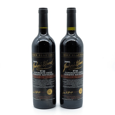 John Glaetzer John's Blend No 32 2005 Cabernet Sauvignon - Lot of Two Bottles (2)
