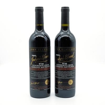 John Glaetzer John's Blend No 32 2005 Cabernet Sauvignon - Lot of Two Bottles (2)