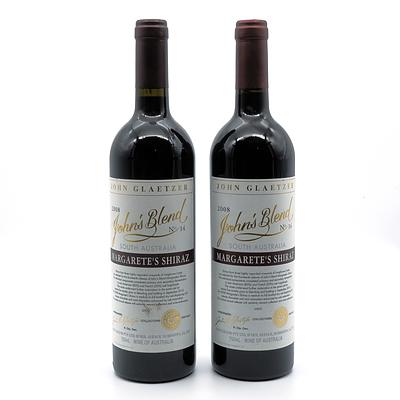 John Glaetzer John’s Blend 2008 No. 14 Margarete’s Shiraz - Lot of Two Bottles (2)