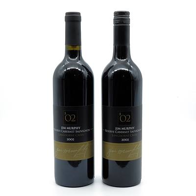 Jim Murphy 2002 Langhorne Creek Reserve Cabernet Sauvignon - Lot of Two Bottles (2)