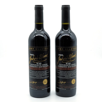 John Glaetzer John's Blend No 32 2005 Cabernet Sauvignon - Lot of Two Bottles (2)