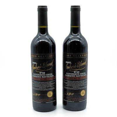 John Glaetzer John's Blend No 32 2005 Cabernet Sauvignon - Lot of Two Bottles (2)