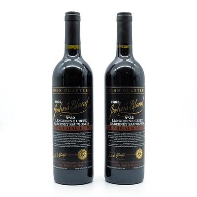 John Glaetzer John's Blend No 32 2005 Cabernet Sauvignon - Lot of Two Bottles (2)